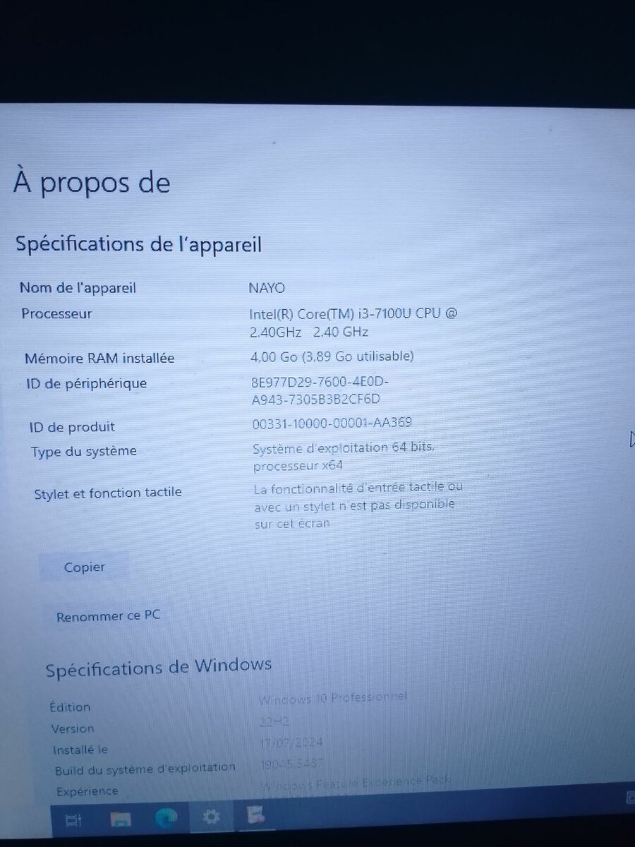 Ordinateur Portable HP i3 4Go RAM