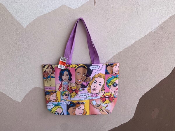 Sac fourre-tout pop art coloré