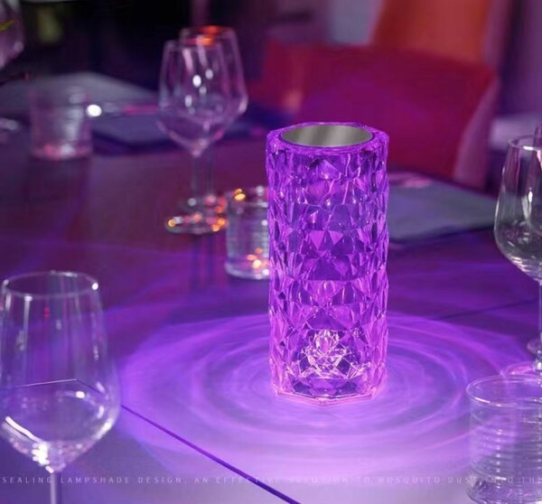 Lampe en cristal rechargable