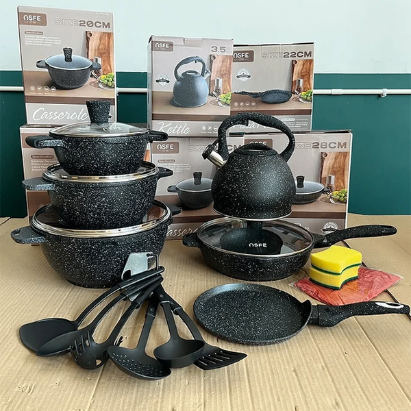 GRNITE MARBLE COATING COOKWARE SET