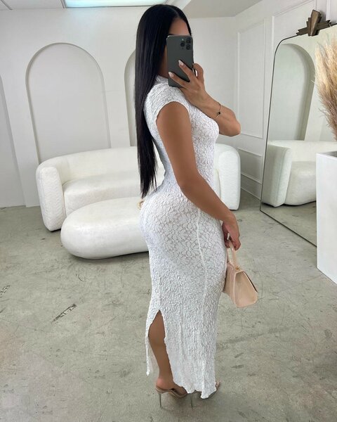 White lace dress