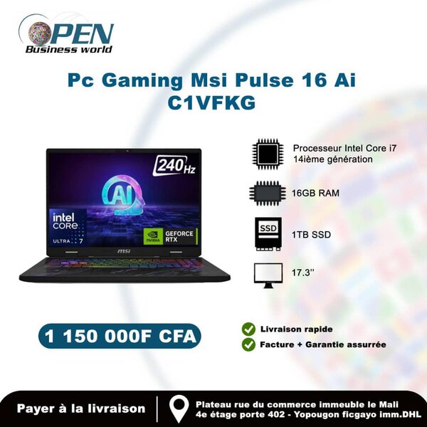 Pc Gaming Msi Pulse 16 Ai C1VFKG