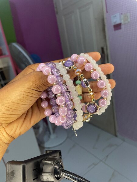 Bracelets colorés en perles