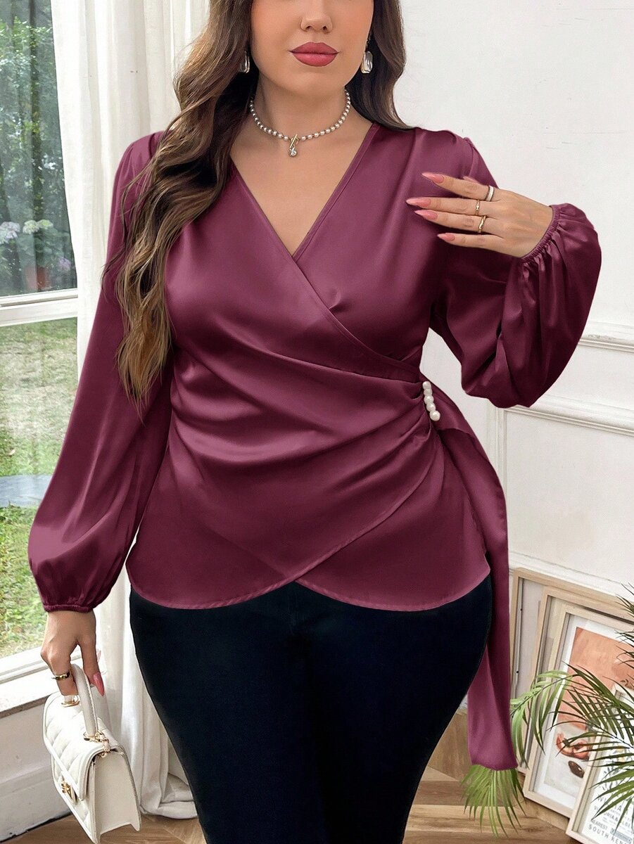 Chemise soyeuse pour femme