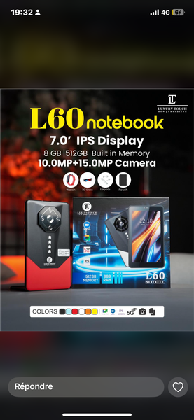 Smartphone L60 7" IPS 512GB