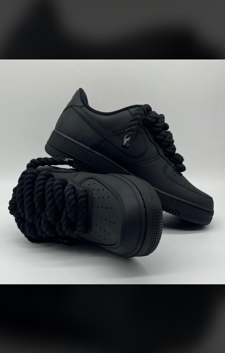 Air Force gros lacet Blanche et Noir