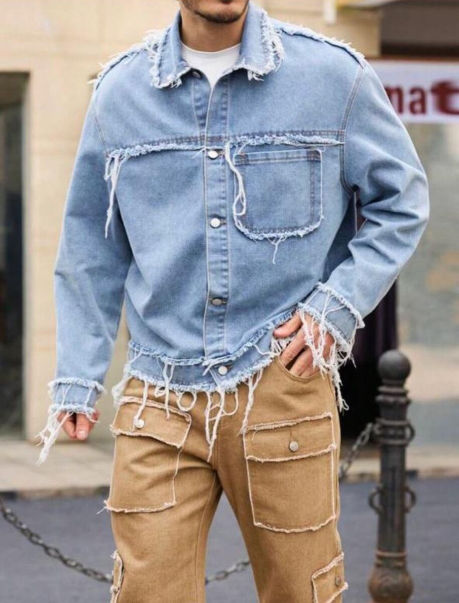 Veste en jean décontractée homme