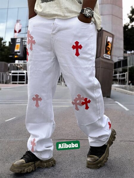 Jean blanc style streetwear