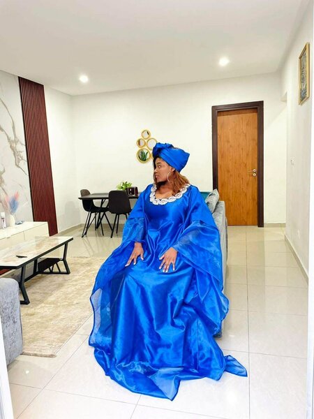 Robe Boubou Bleu Élégant