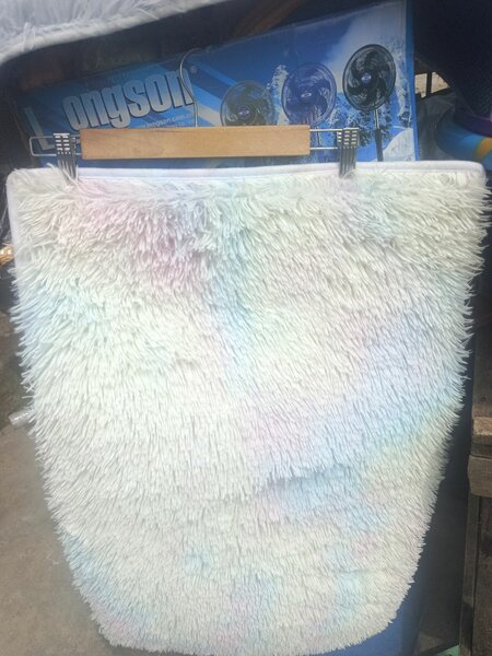 Tapis moelleux multicolore