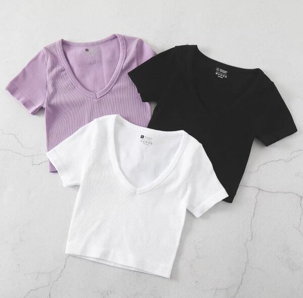 Lot de Crop Tops Colorés