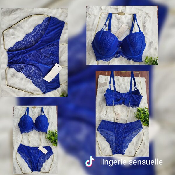 Ensemble lingerie bleu