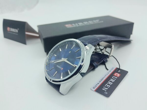 CURREN mens leather strap watch