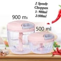 2 and 3 SMART SPEEDY CHOPPERS (900ml and 500ml) for food Vegetables Garlic Meat Choppe