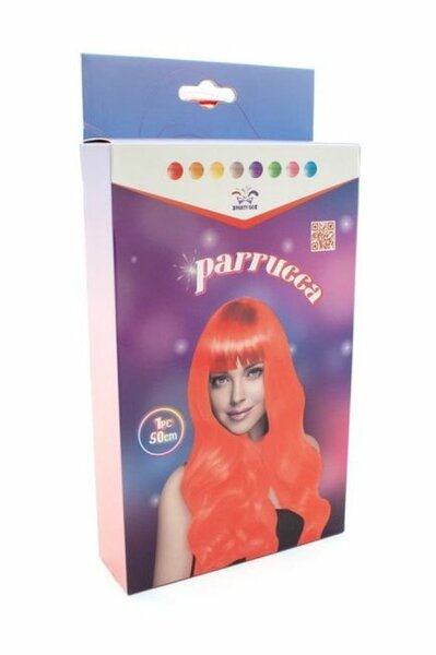 Perruque Orange Longue 50cm