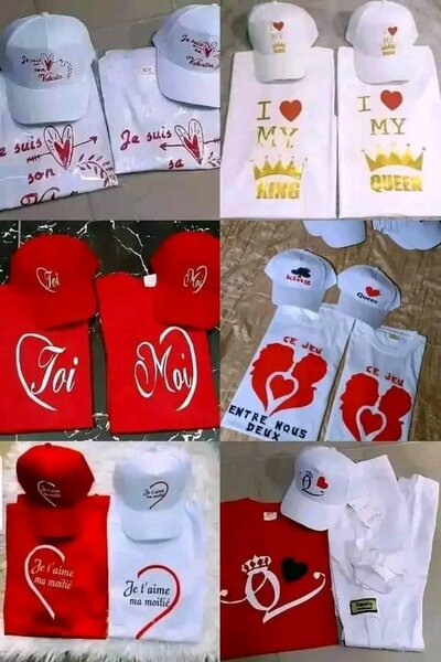 Ensemble T-shirt et Casquette Couple