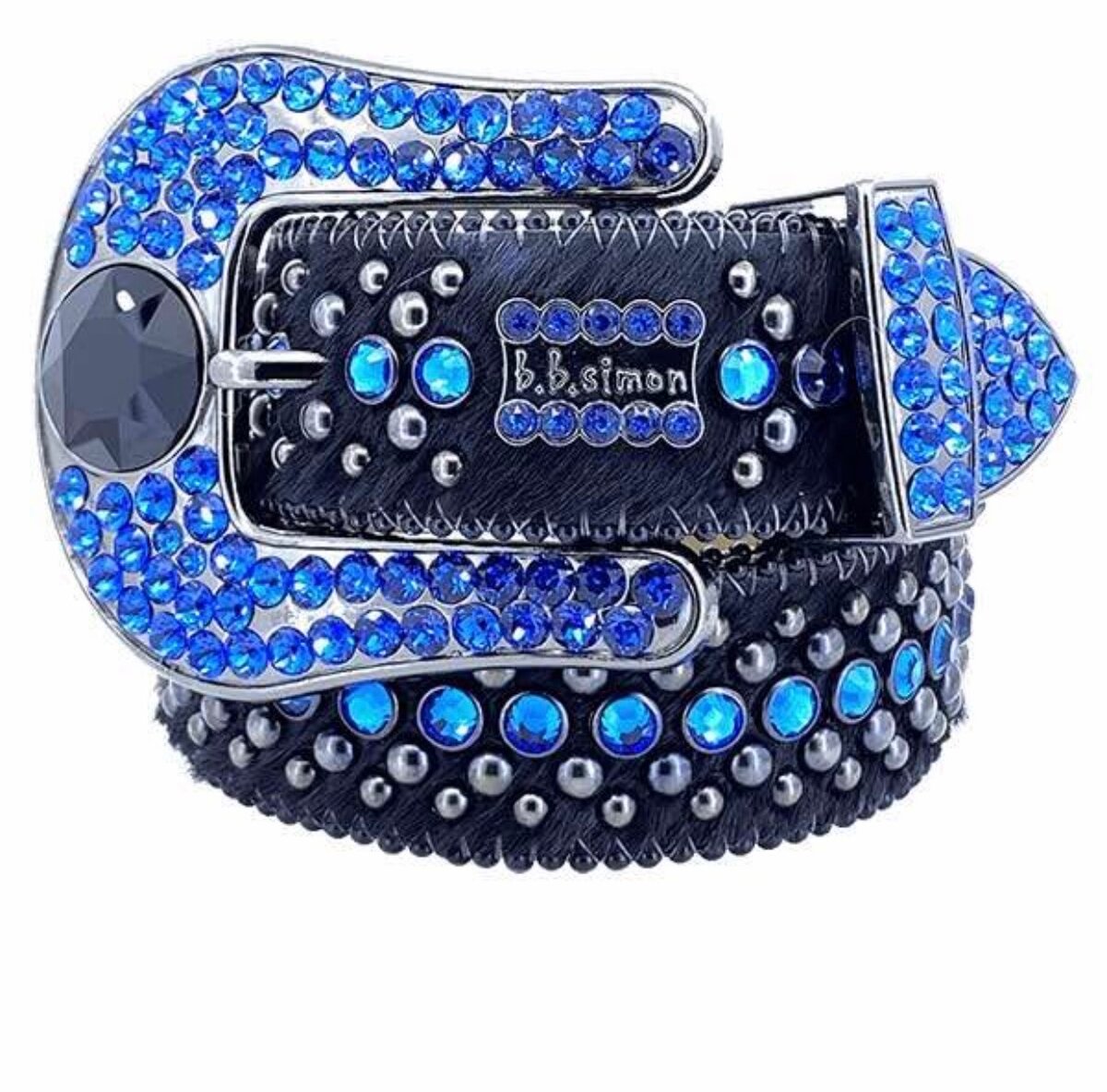Ceinture en cuir strass brillant