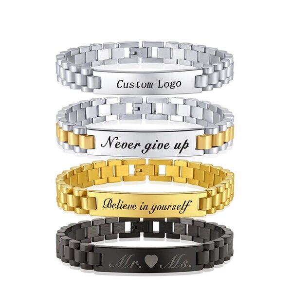Bracelets en acier personnalisés
