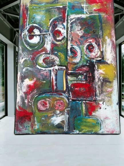 Tableau Abstrait Moderne Coloré