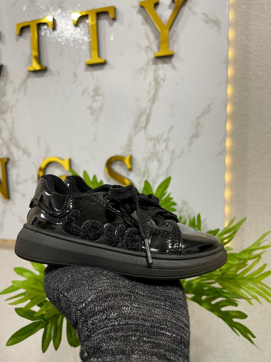 Patent leather sneakers