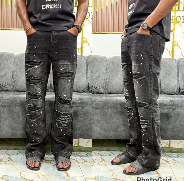 Jeans décontractés usés