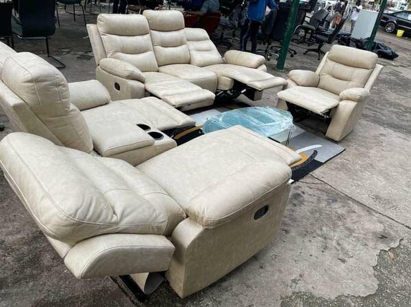 Adele 3 - Piece Faux Leather Living Room Set