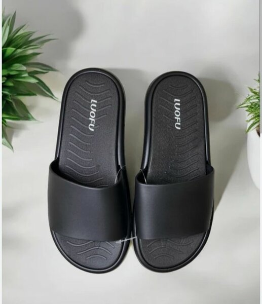Black Slide Slippers
