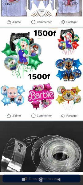 Ballons de fête multicolores