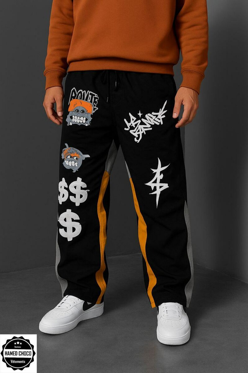 Pantalons streetwear graphiques