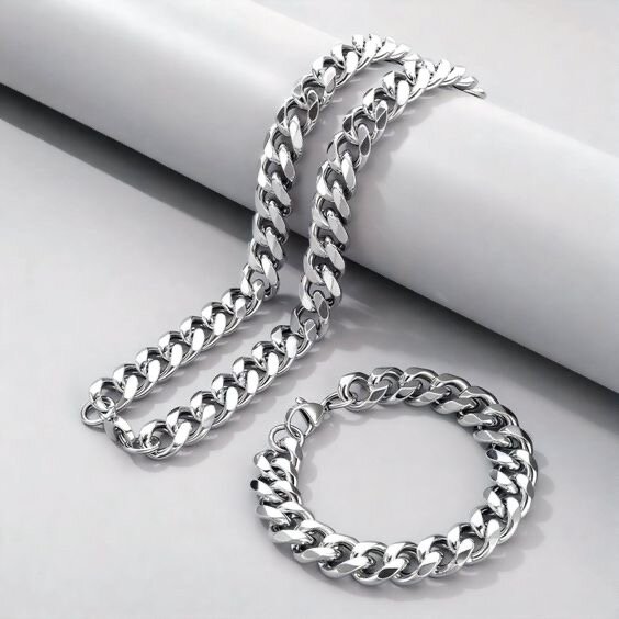 Collier et Bracelet en Acier Inoxydable