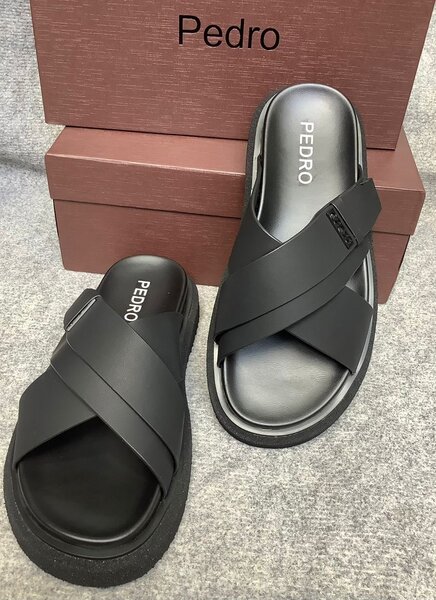 Sandales noires Pedro