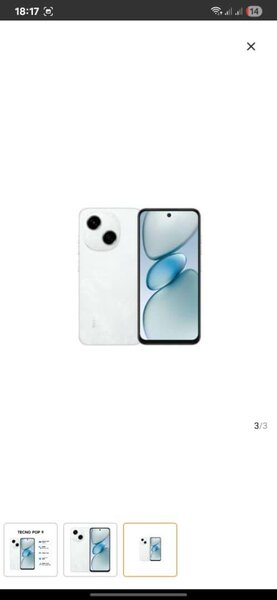 Smartphone Tecno Pop 9 128+3+3