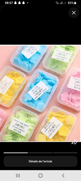 Feuilles de savon portable