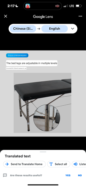 Foldable massage bed