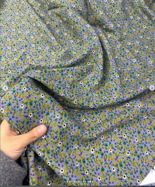 Красивая ткань для пошивая одежды Бельмондо штапель