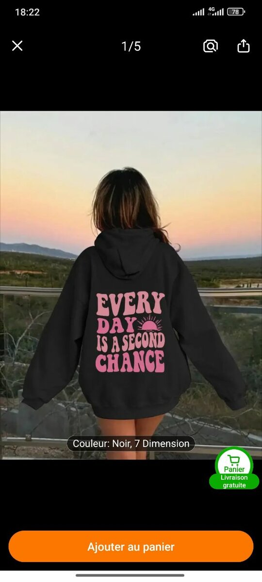 Sweat-shirt Mot Inspirant