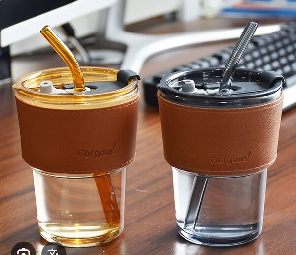 Glass water or juice bottle