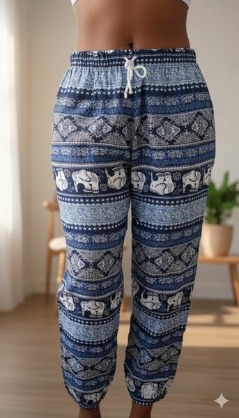 Pantalon ethnique à éléphants