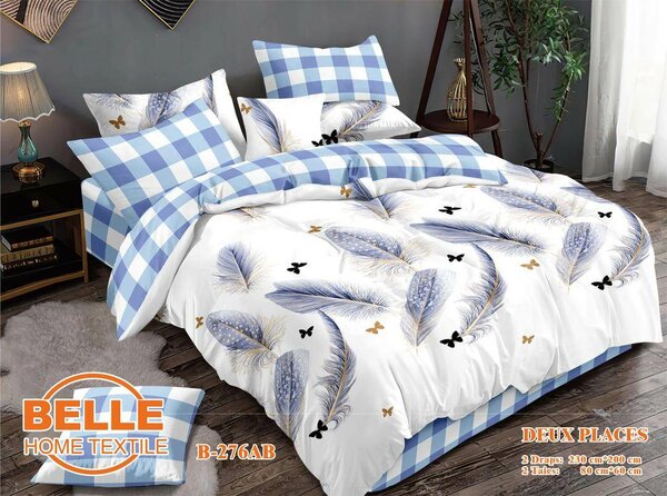 Draps de lit en coton à motifs