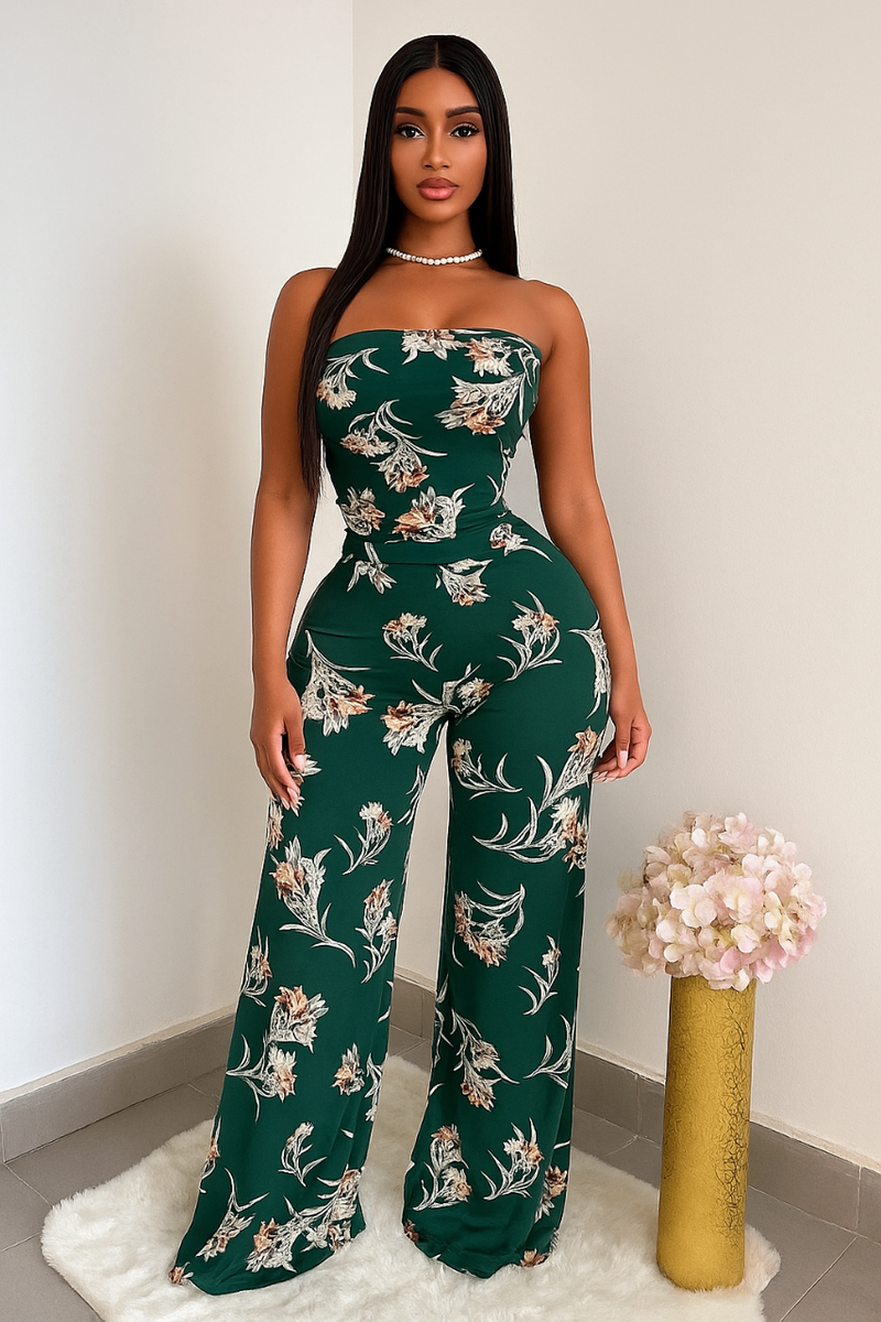 Combinaison florale chic femme