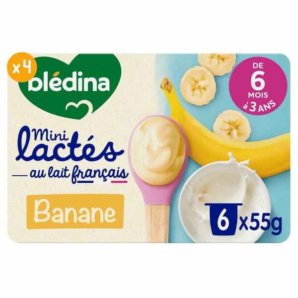 Mini lactés banane Bledina