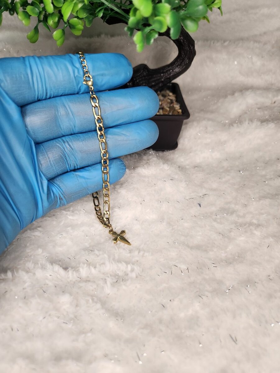 Bracelet chaîne or croix