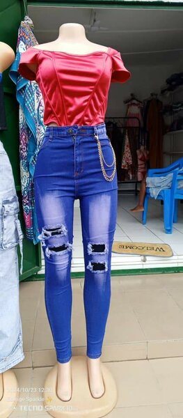 Jean skinny déchiré fashion