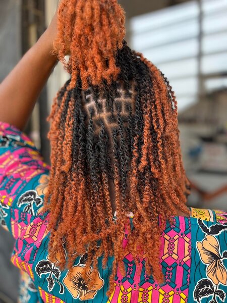 TOUFFE POUR TWIST  2tonsORANGÉ