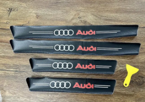 4Pcs Car Door Carbon Fiber Anti Stepping Protection Stickers Audi