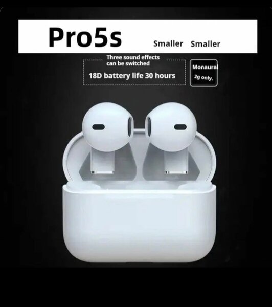 Écouteurs Pro5s sans fil Bluetooth blancs