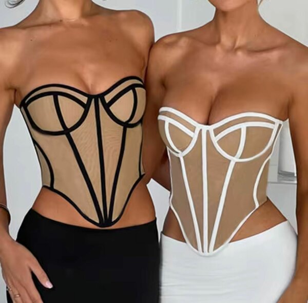 Corset bustier transparent