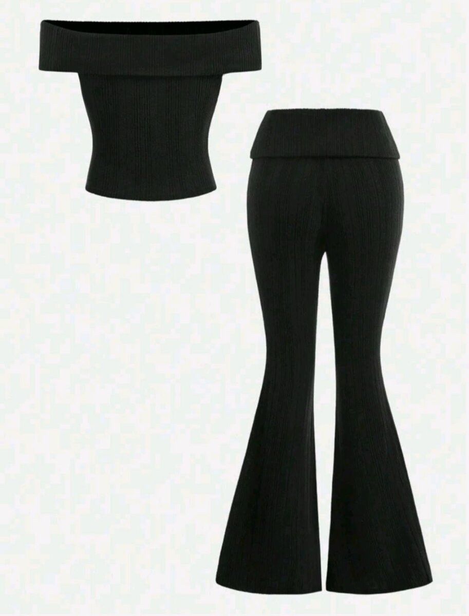 Ensemble Évasé Deux Pièces Noir