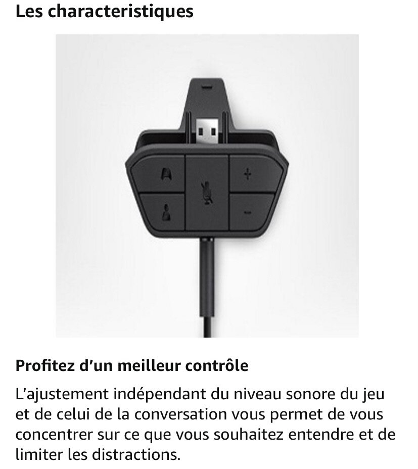 Le casque stéréo Microsoft Xbox One S4V-00013