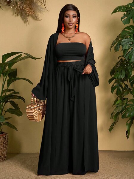 Robe Noire Évasée Glamour